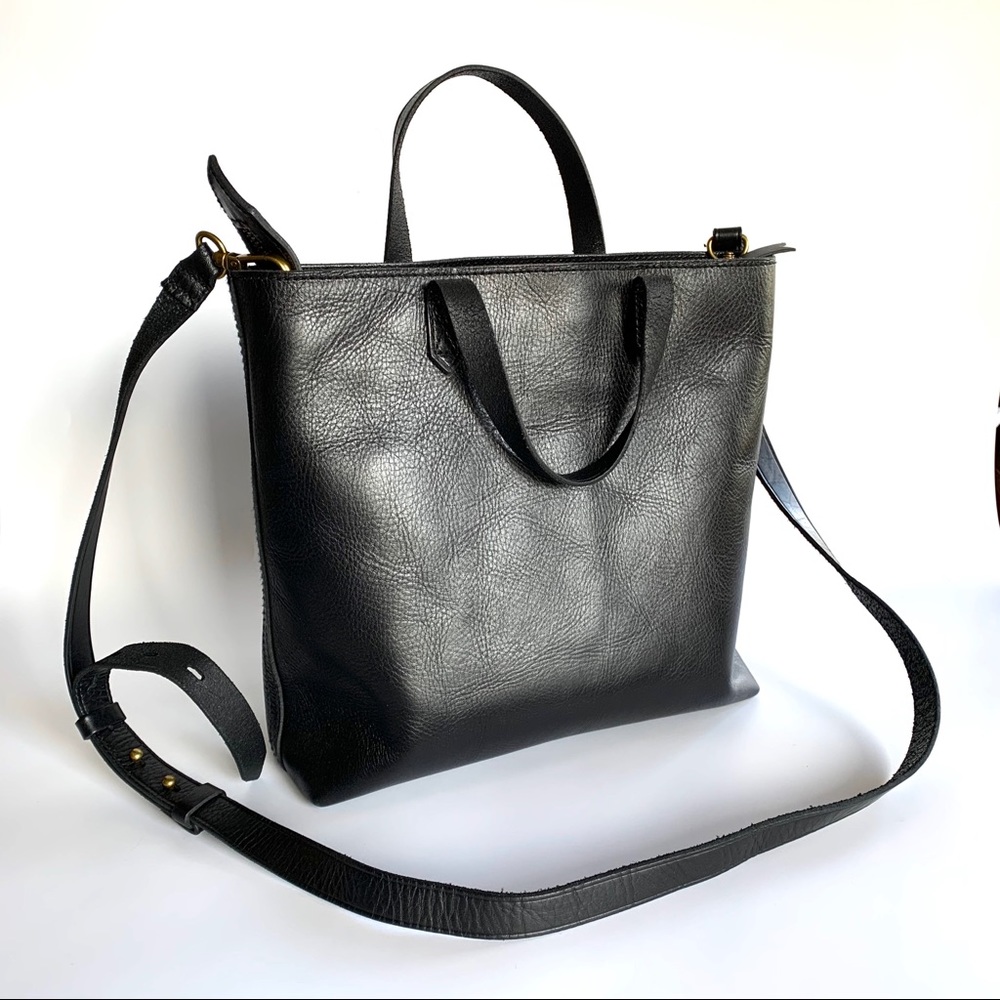 Madewell Zip Top Transport Crossbody Tote - Black